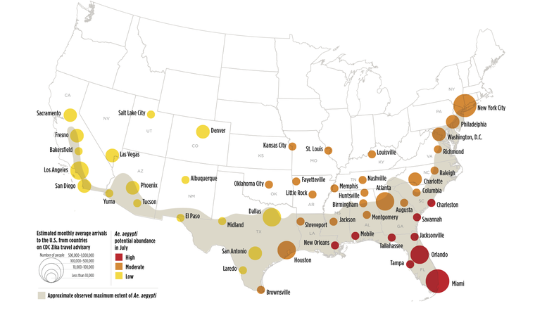 A New NASA Map Shows Where the Zika Virus Could Hit America the Hardest