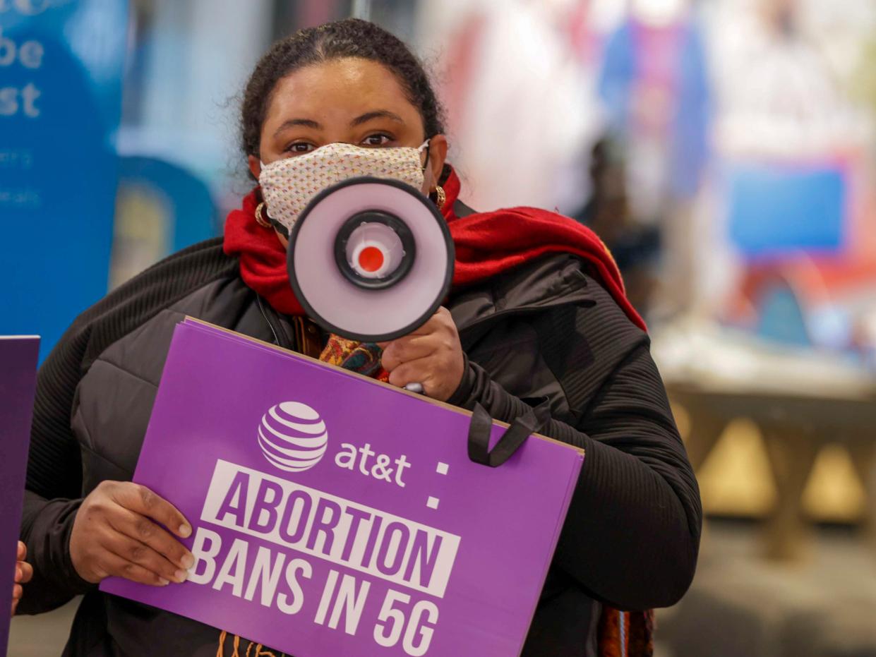 Abortion protest AT&T