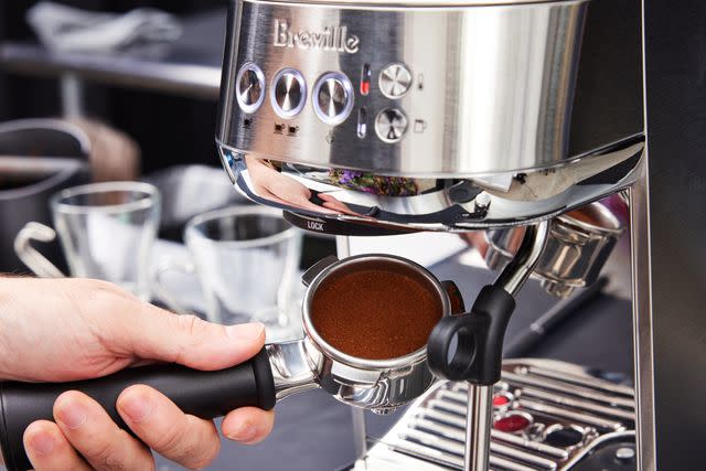 <p>People / Nick Simpson</p> Testing the Breville Bambino Plus Espresso Machine