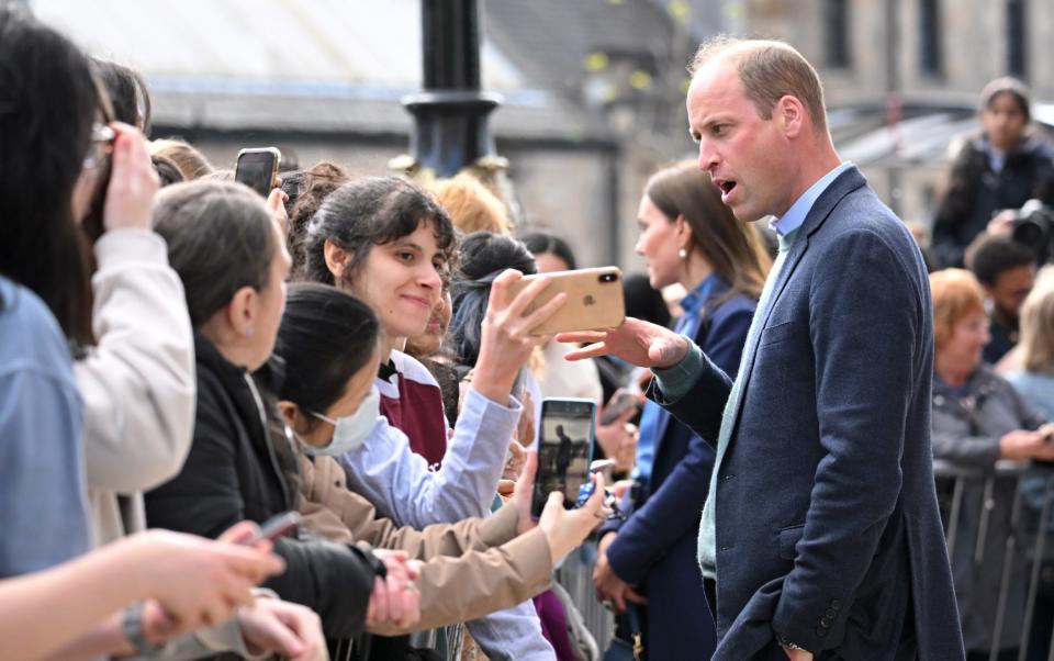 Angling for the perfect selfie with the Duke of Cambridge - Karwai Tang/WireImage