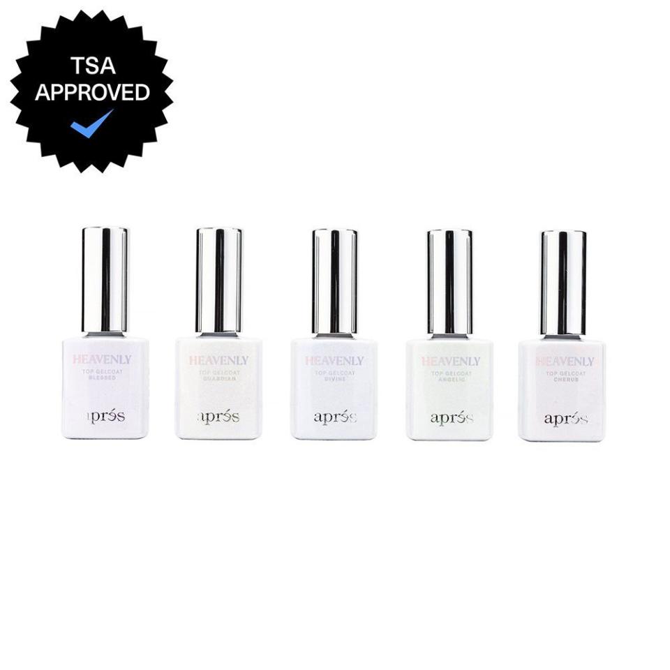 <p><a href="https://apresnail.com/products/apres-heavenly-top-gelcoat-set?variant=39864357158970¤cy=USD&tw_source=google&tw_campaign=17545099430&gclid=CjwKCAjw9-6oBhBaEiwAHv1QvOm3JsdPs1OS_ZtcndA_zdS2rK0iZv_ApOXHeo6XBzxkln_9P6ardBoCEOcQAvD_BwE" rel="nofollow noopener" target="_blank" data-ylk="slk:Shop Now;elm:context_link;itc:0;sec:content-canvas" class="link ">Shop Now</a></p><p>Heavenly Top Gelcoat Set</p><p>apresnail.com</p><p>$69.99</p>