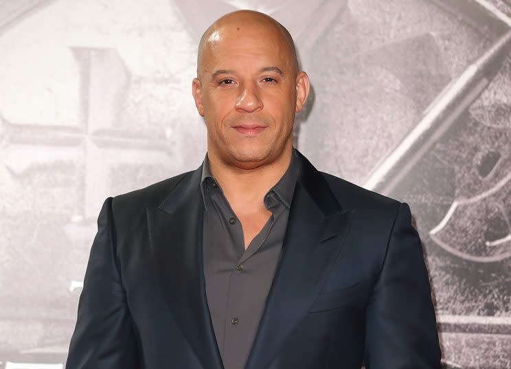 Vin Diesel makes for one interesting sandwich. (Photo: Mike Marsland/WireImage)