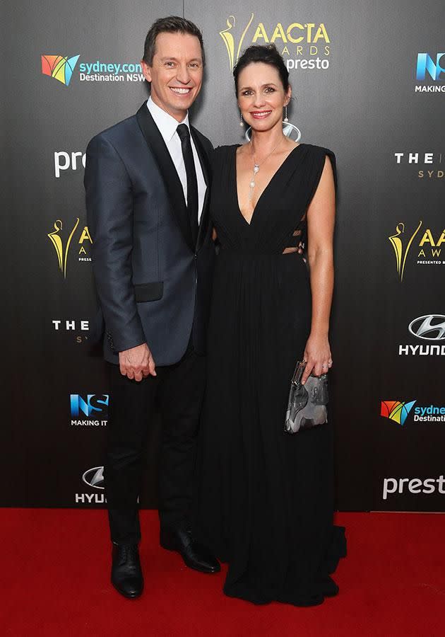 Rove McManus and his wife, actress Tasma Walton. Source: Getty