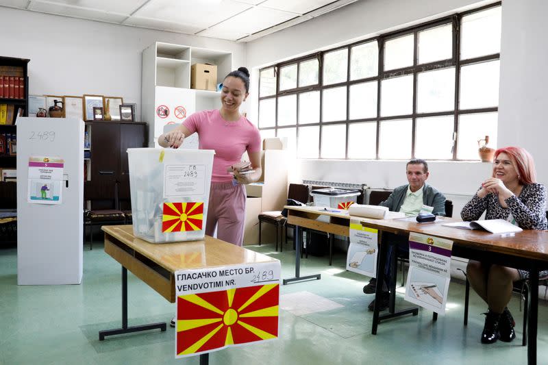 North Macedonia holds first round of presidential elections, in Skopje