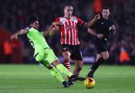 <p>Emre Can tackles Southampton’s Oriol Romeu (Getty Images) </p>