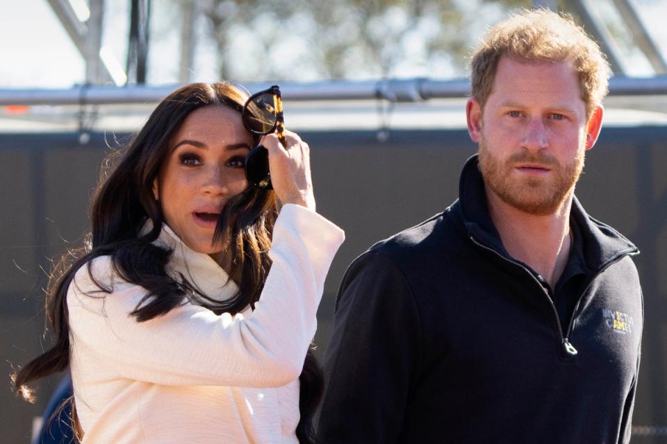 Harry and Meghan confirmed they have been asked to vacate Frogmore Cottage (AP)