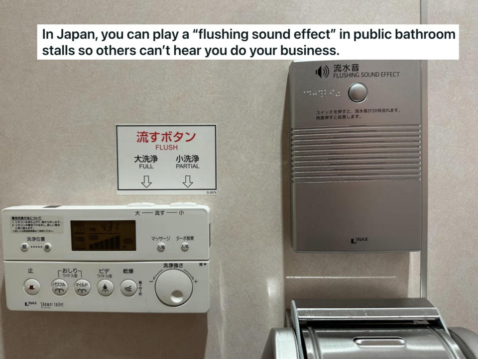 a "flushing sound effect"