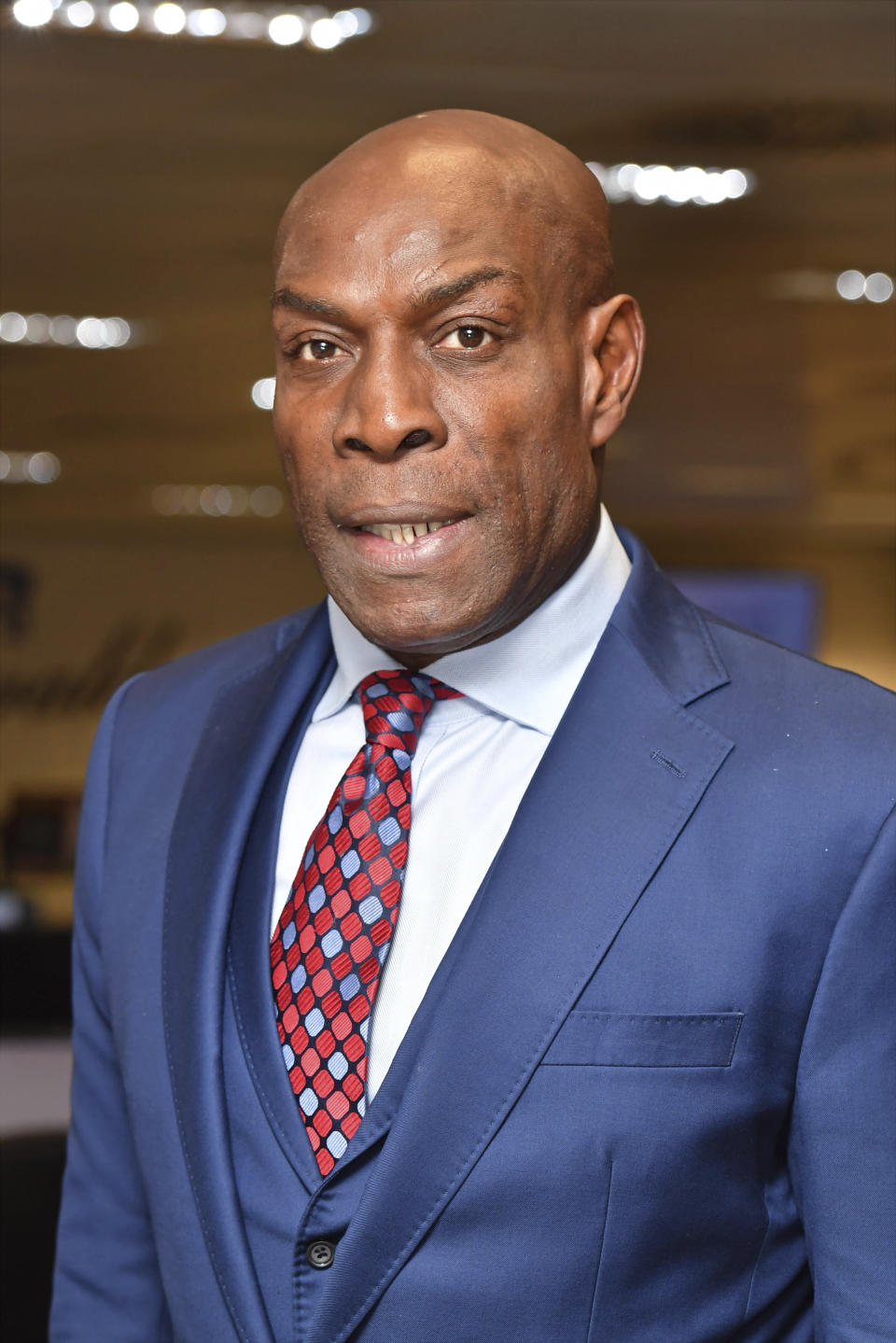 Photo by: KGC-143/STAR MAX/IPx 2018 9/11/18 Frank Bruno at the 14th Annual BGC Charity Day at BGC Partners in Canary Wharf, London, England, UK.