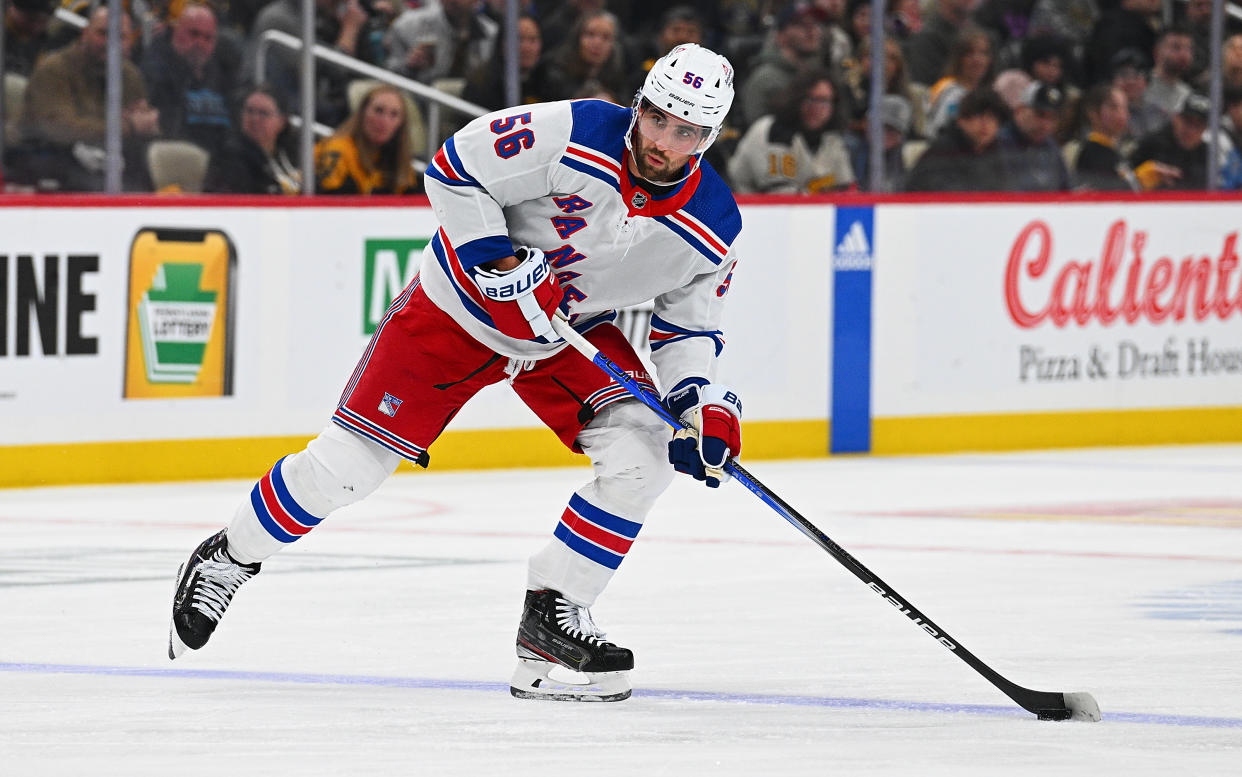 Erik Gustafsson #56 of the New York Rangers. (Photo by Justin Berl/Getty Images)