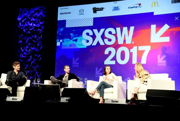 Show creators D.B. Weiss and David Benioff appeared alongside stars Sophie Turner and Maisie Williams at the SXSW panel.