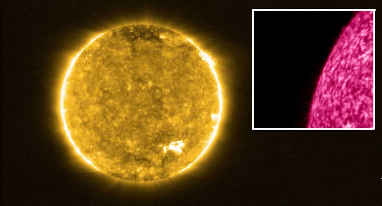 One of the closest images ever taken of the Sun. (BEIS via PA)