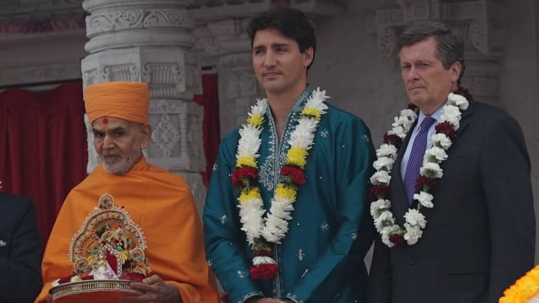 'We're here to stay': Hindu community celebrates 10th anniversary of temple with Trudeau, Tory