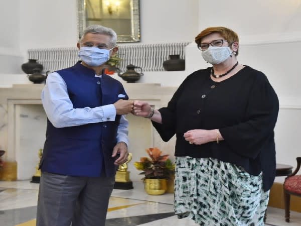  External Affairs Minister S Jaishankar with his Australian counterpart Marise Payne.