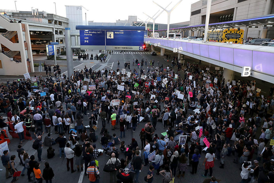 airport protest