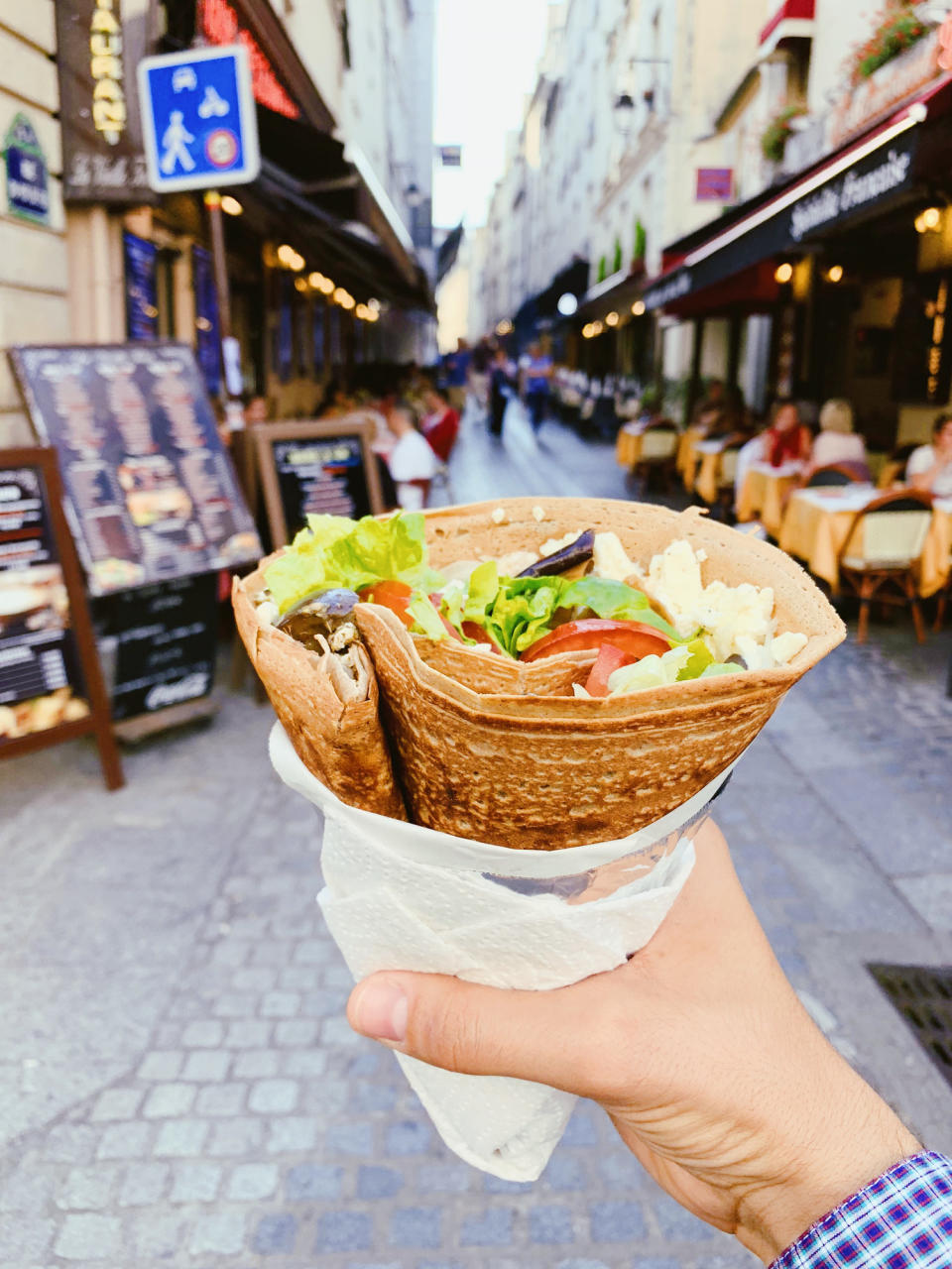A crepe on the street.