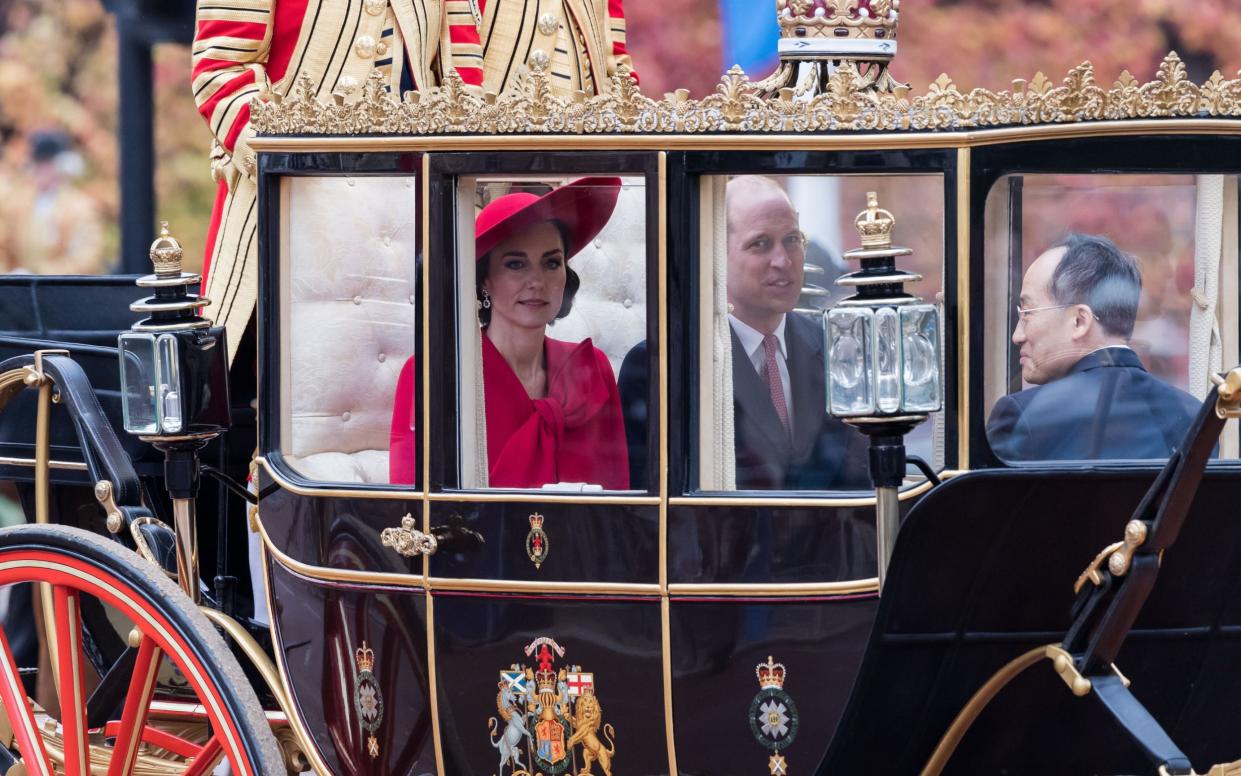 The Princess and Prince of Wales during a state visit