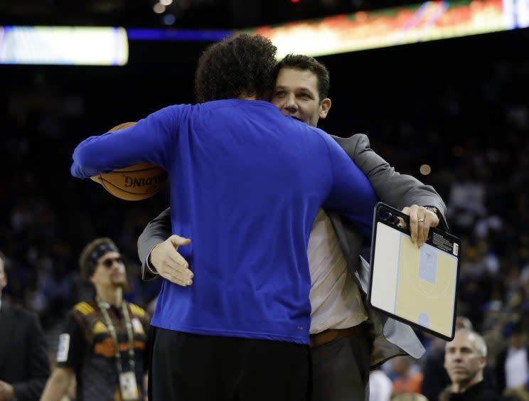 “I can’t believe you didn’t know it was a clock!” (AP)