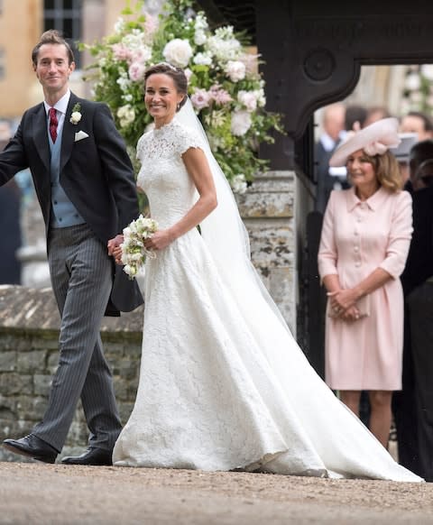 Pippa and James Matthews’ wedding in Berkshire, 2017 - Credit:  Getty Images