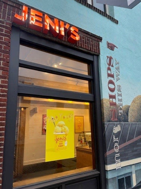 A sign in the window at Jeni's Splendid Ice Creams in the Short North announces the rerelease of Hot Toddy Sorbet. The flavor made its debut in 2004 as Influenza Sorbet.