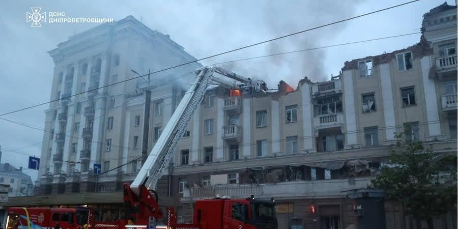 Russian strike in Dnipro, April 19