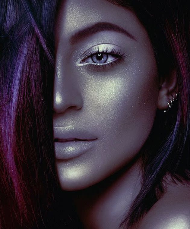 Kylie Jenner edited the caption of this photo to say, “This is a black light and neon lights people lets all calm down @marcelocantuphoto @joycebonelli @chrisdylanhair @hubblestudio.” Photo: Instagram.