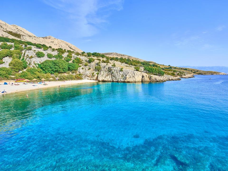 Stock photo of Zala Stara Bask beach on the island Krk in Croatia