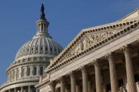 FILE PHOTO: The U.S. Capitol Dome (L) building is pictured in Washington, DC, U.S. on October 4, 2013. REUTERS/Jonathan Ernst/File Photo