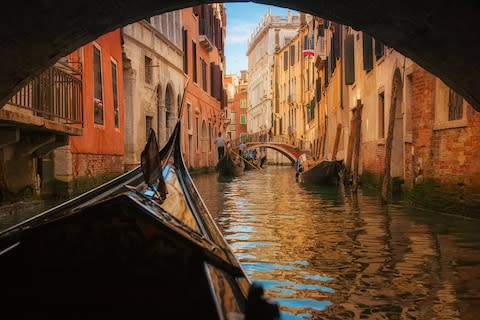 Venice canal gondola - Credit: Getty