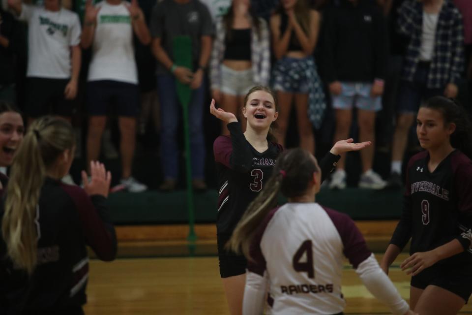 Fort Myers hosts Riverdale in the 6A District 12 Volleyball Championship game on Thursday, Oct. 19, 2023, at Fort Myers High School. Fort Myers won 3-1.