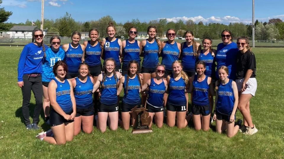 The Inland Lakes girls track and field team captured a second consecutive regional title by scoring 104 points at Pellston on Friday.