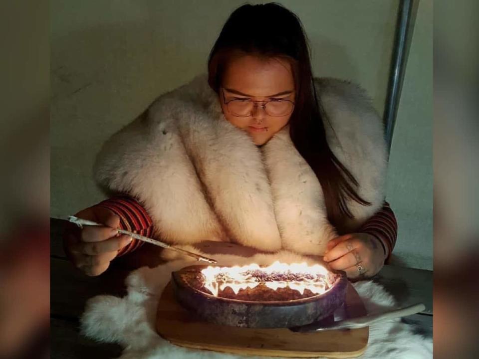 Ocean Pottle-Shiwak is an Inuk woman from Rigolet, Labrador, who was inspired by her great-grandfather to embrace her Inuit culture and heritage.  (Submitted by Ocean Pottle-Shiwak - image credit)