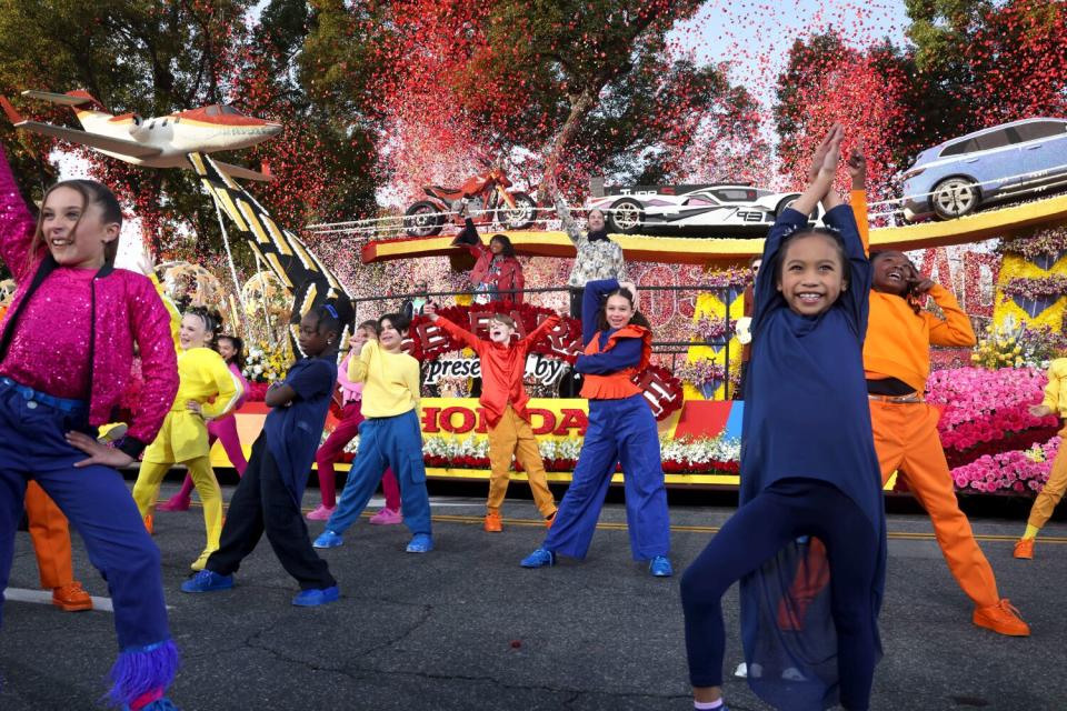 Young dancers at the Rose Parade