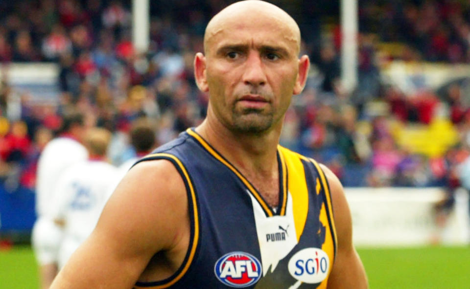 Peter Matera, pictured here in action for the West Coast Eagles.