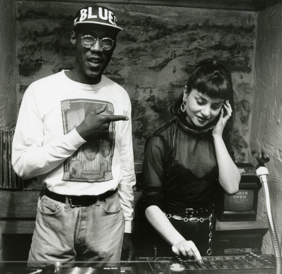 DJs Breeze and Princess Julia at the Roobarb opening night in 1989 (Gordon Rainsford)