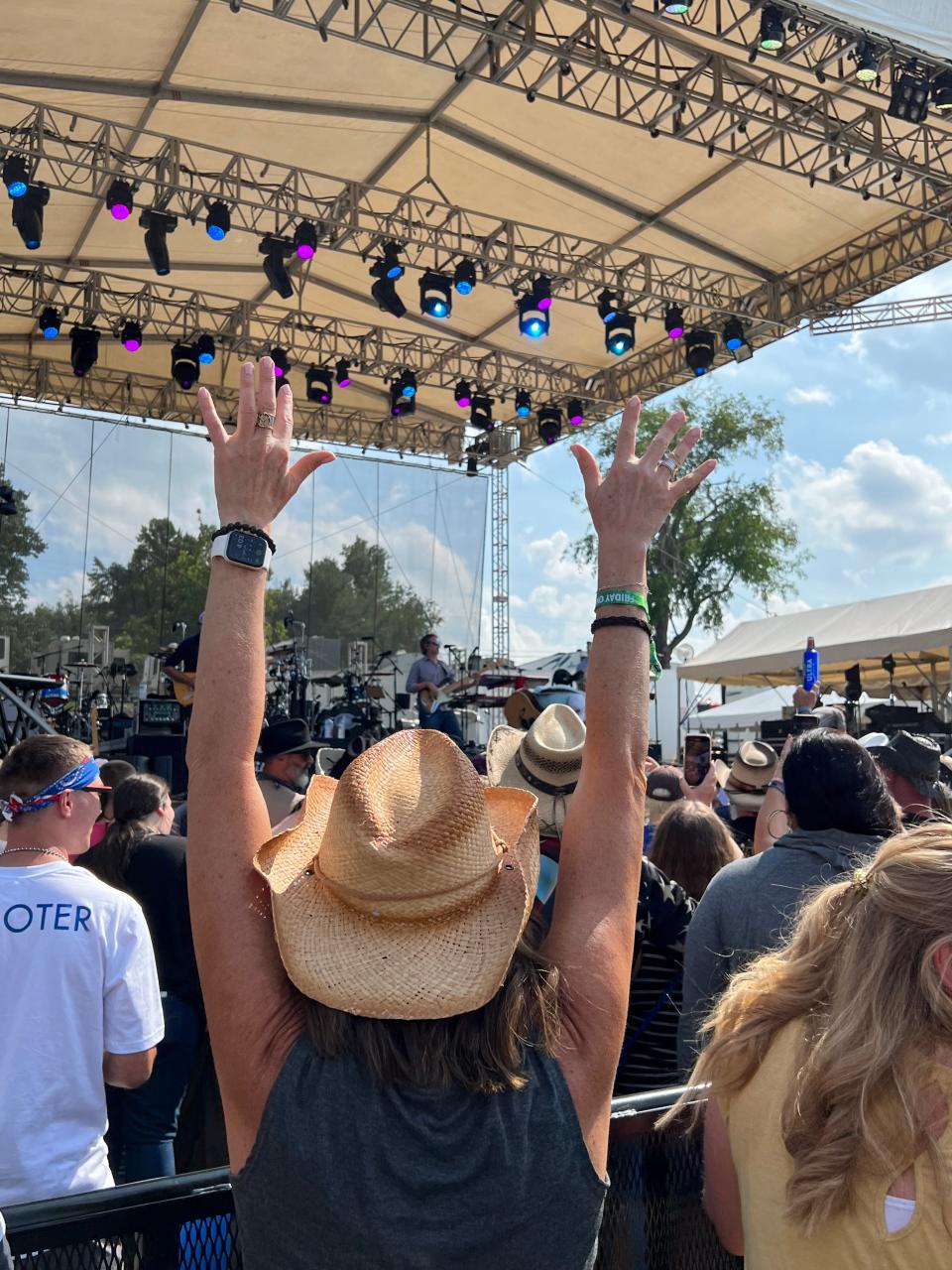 Country music fans flocked to the Neon Nights festival on Friday at Clay's Resort Jellystone Park in Stark County.