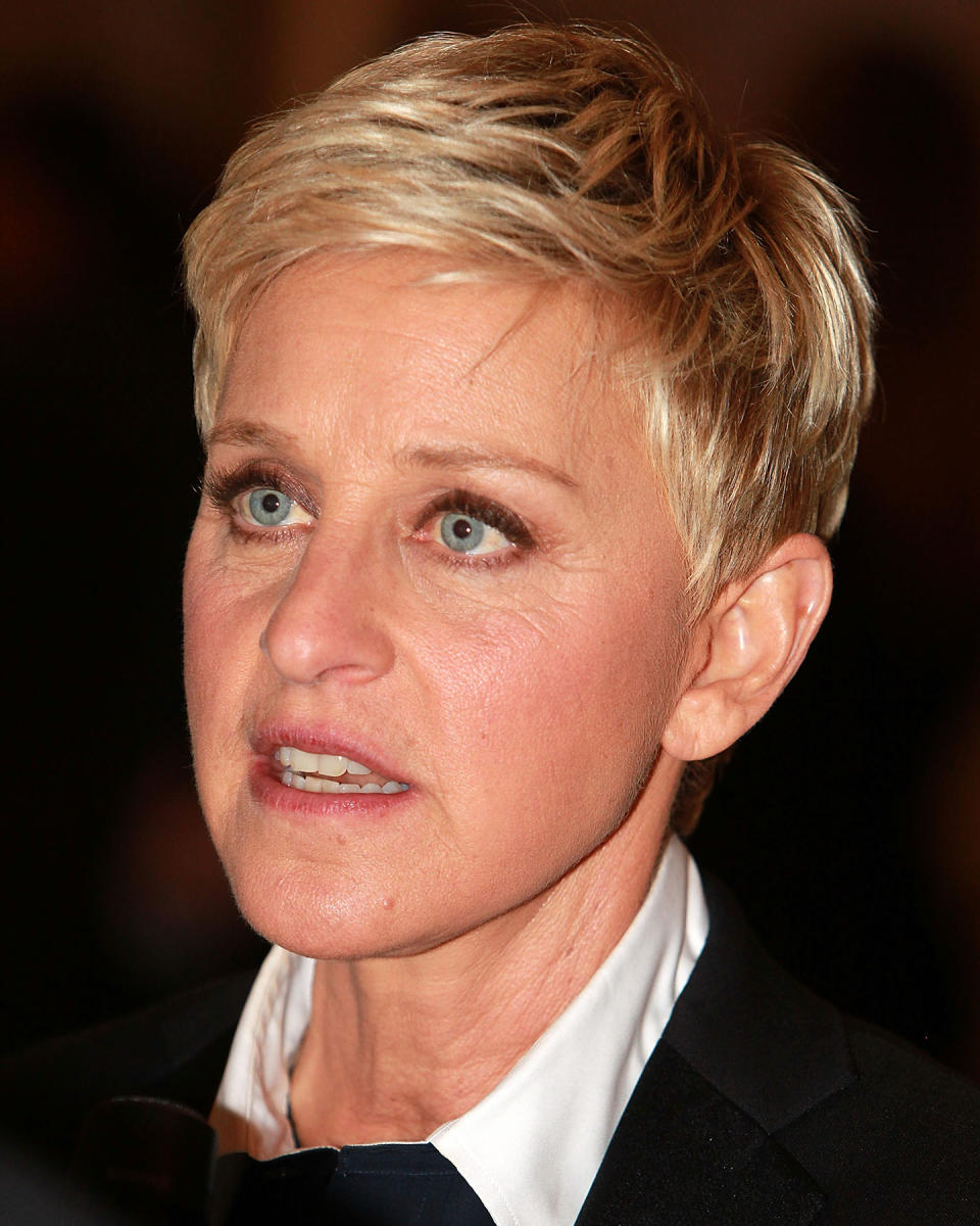 WASHINGTON, DC - OCTOBER 22:  Ellen DeGeneres, recipient of the prize for humor, arrives at the 15th Annual Mark Twain Prize at the John F. Kennedy Center for the Performing Arts on October 22, 2012 in Washington, DC.  (Photo by Paul Morigi/WireImage)