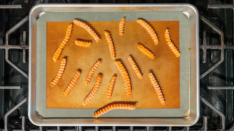 Sweet potato fries sheet pan