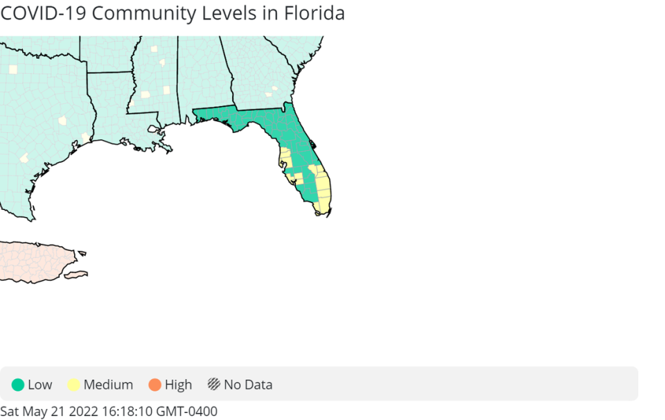 Miami-Dade, Broward and Palm Beach counties are now under a high risk of COVID community transmission after a CDC data error misrepresented their virus levels.