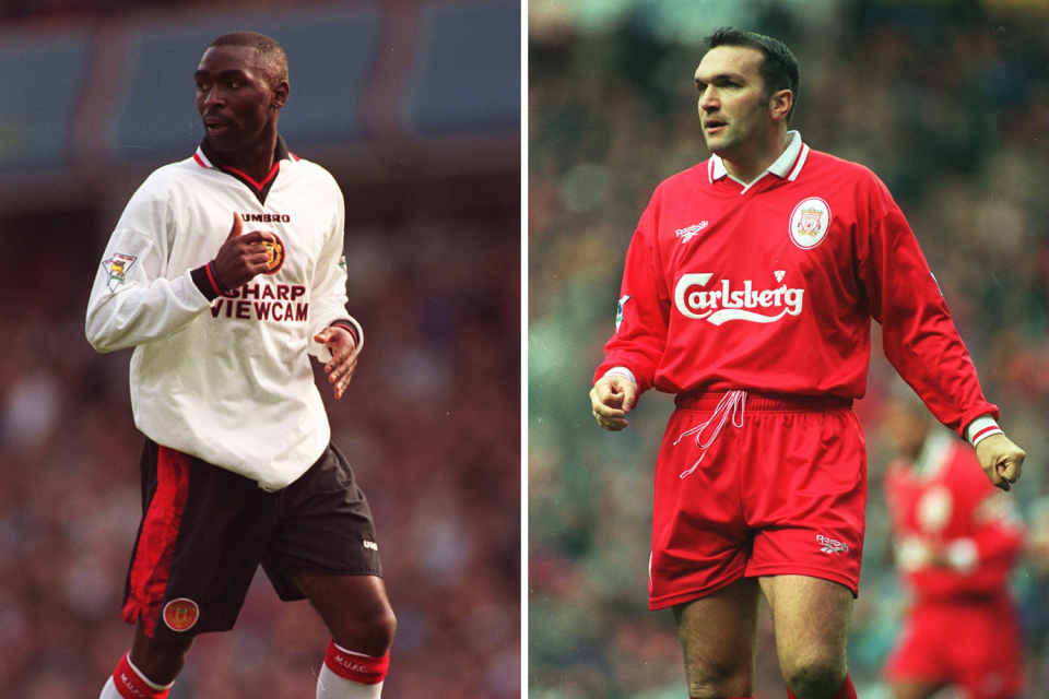 Neil Ruddock (right) has admitted to deliberately breaking Andy Cole’s (left) legs during a reserve fixture 22 years ago