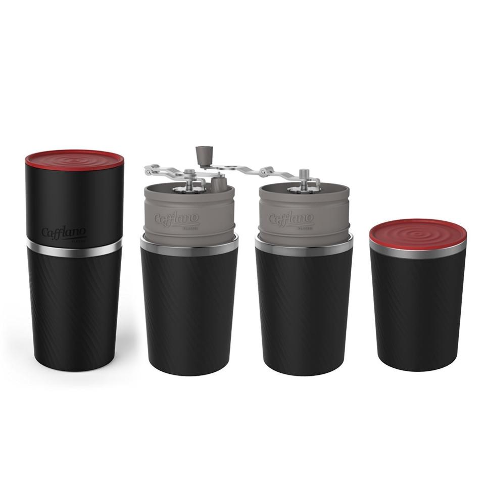 Hardcore travelers will agree that there's one thing they miss while on the road: a good cup of coffee. Give them a gift that'll taste like home with this combined drip coffee maker, tumbler and grinder. <strong><a href="https://www.amazon.com/Cafflano-Portable-Tumbler-Grinder-Dripper/dp/B00WUG6IT4/" target="_blank" rel="noopener noreferrer">Get it here</a></strong>.