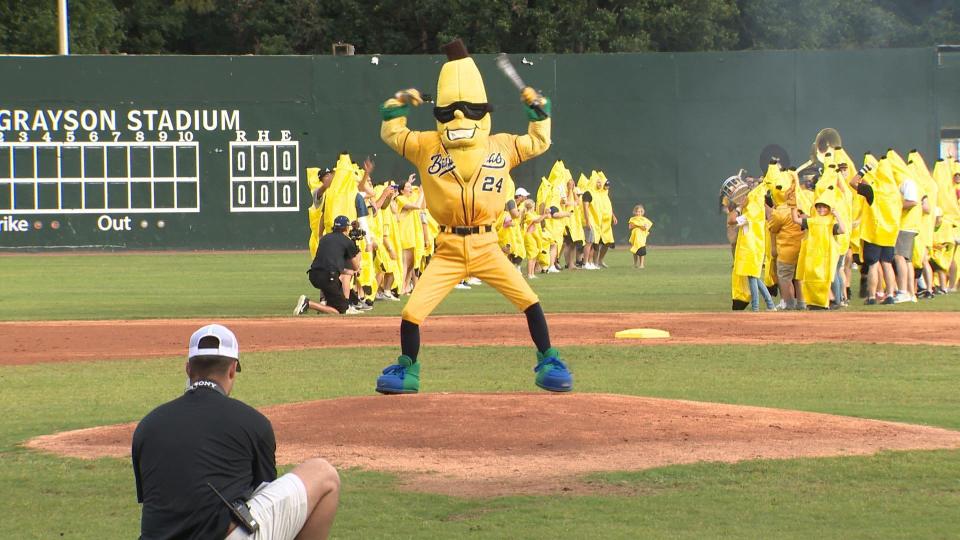 The Savannah Bananas baseball team is, frankly, bananas.  / Credit: CBS News