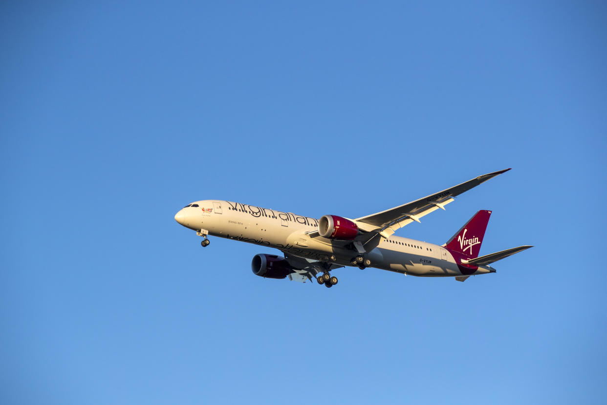 A Virgin Atlantic flight narrowly avoided a drone when they landed at Heathrow Airport. (GETTY)