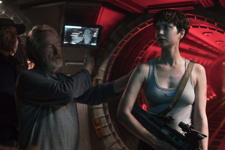 Ridley Scott directs and Katherine Waterston stars in 