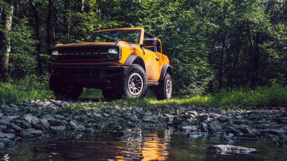 2021 ford bronco sasquatch two door yellow