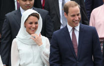 In September William and Kate went on a tour of the Far East, taking in Singapore, Malaysia, the Solomon Islands and the tiny Pacific Island of Tuvalu to celebrate the Queen’s Diamond Jubilee.