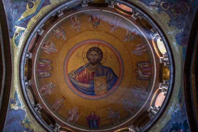 General view of the ceiling of the Church of the Holy Sepulchre in Jerusalem, Israel (Victoria Jones/PA)