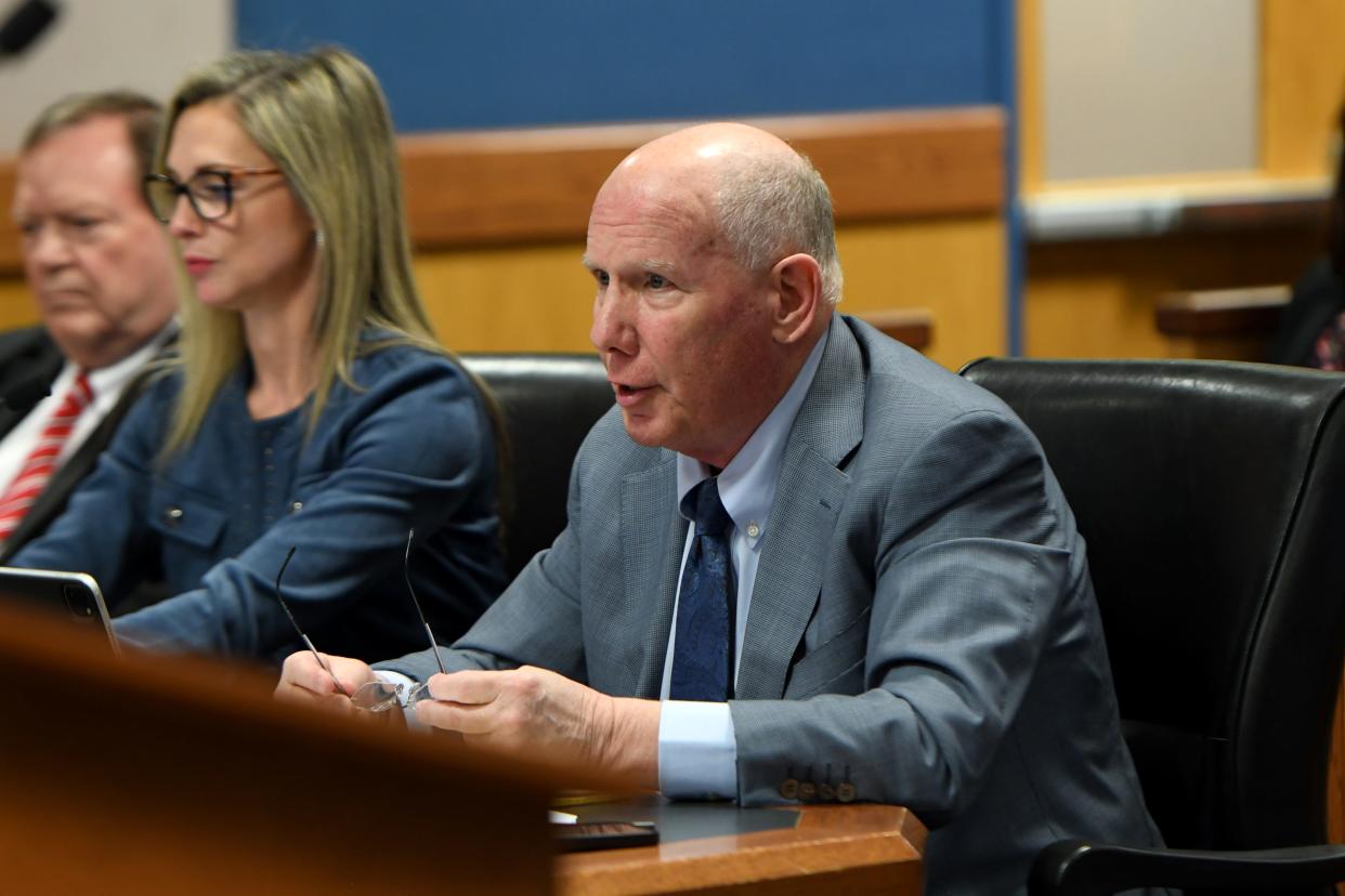 Steve Sadow representing Donald Trump in Superior Court of Fulton County before Judge Scott McAfee in Courtroom 5A in the case of State of Georgia v. Donald John Trump.