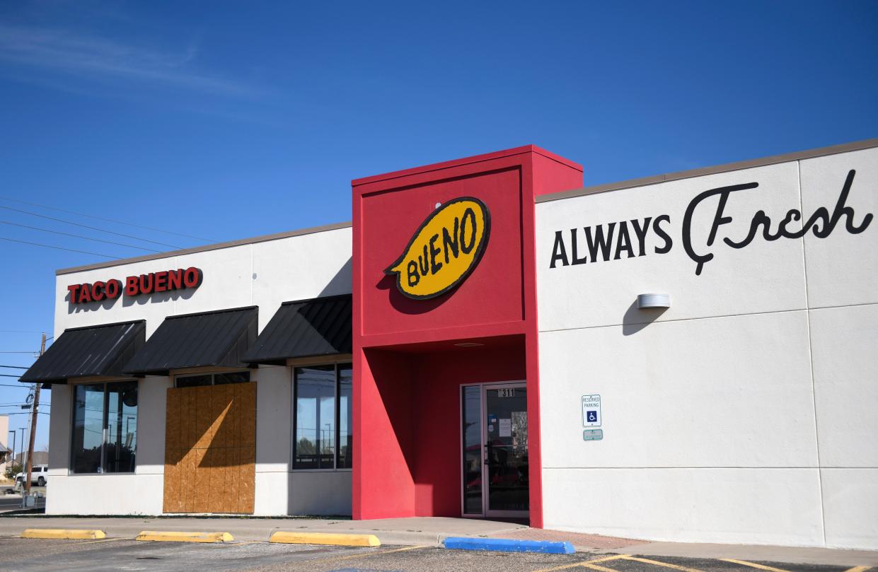 Dave’s Hot Chicken will replace this Taco Bueno location, as seen Monday, Feb. 5, 2024.