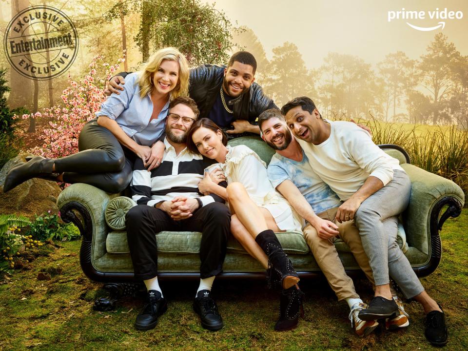 June Diane Raphael, O'Shea Jackson Jr., Seth Rogen, Charlize Theron, Jonathan Levine, and Ravi Patel (Lionsgate's 
 Long Shot )