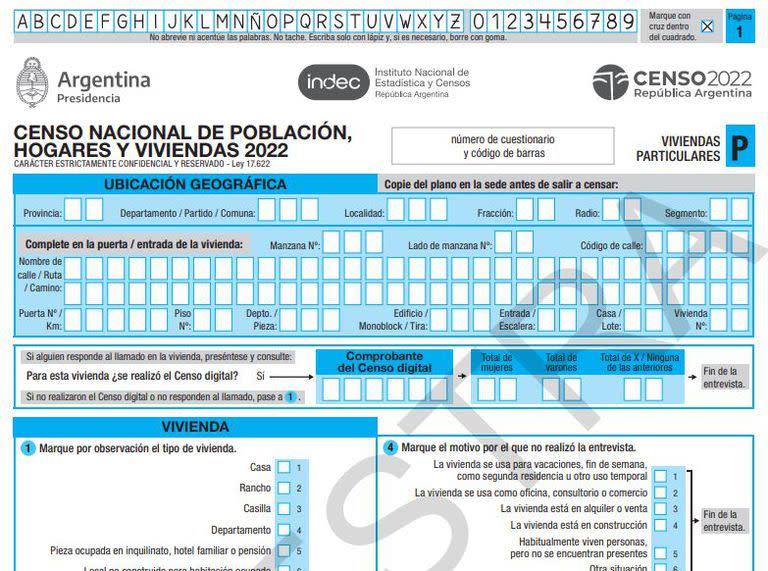 El cuestionario digital del Censo 2022 se podrá responder desde el 16 de marzo.